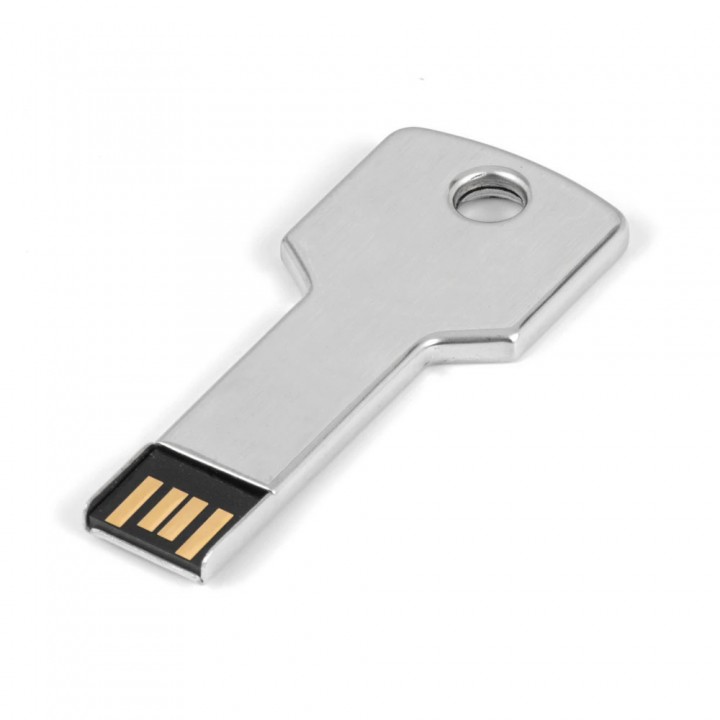 Anahtar Formlu Metal Gövdeli 16 GB Lazer Baskılı Promosyon USB Bellek